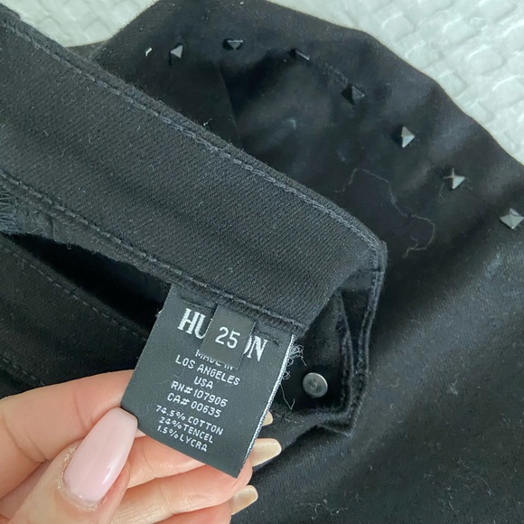 Hudson Black Skinny Rockstud Jeans - Picture 8 of 10